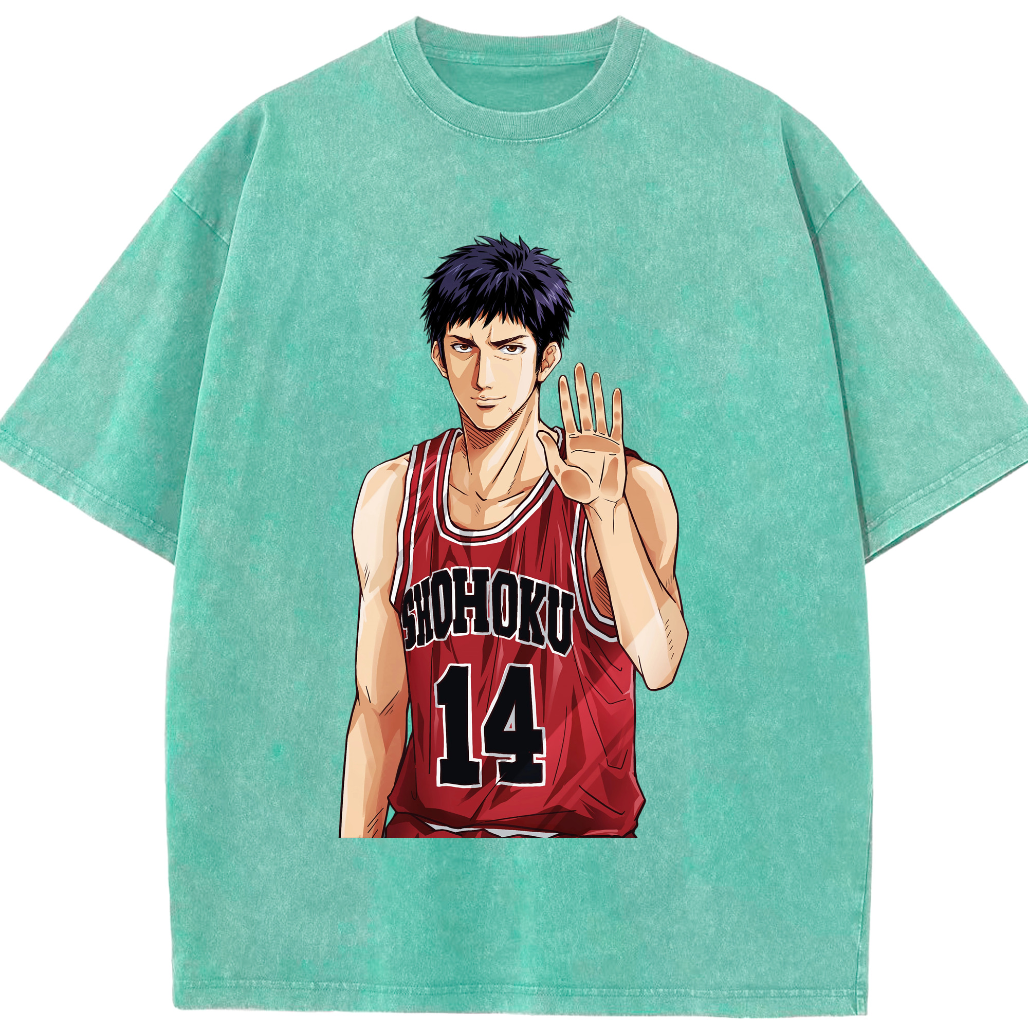 （画像用） SLAM DUNK／スラムダンク 綿100% ヴィンテージ風 半袖Tシャツ（フロントプリント）